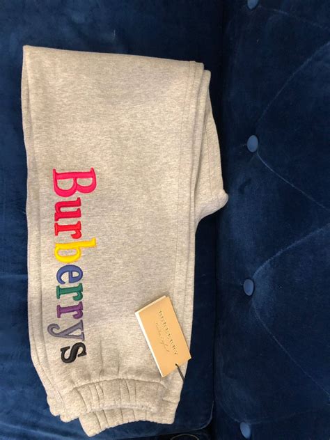 burberry sweatpants rainbow price|Burberry Rainbow Embroidered.